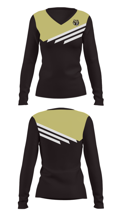 Oak Forest High School 61243725 Women's Long Sleeve V-neck Shirt - 25