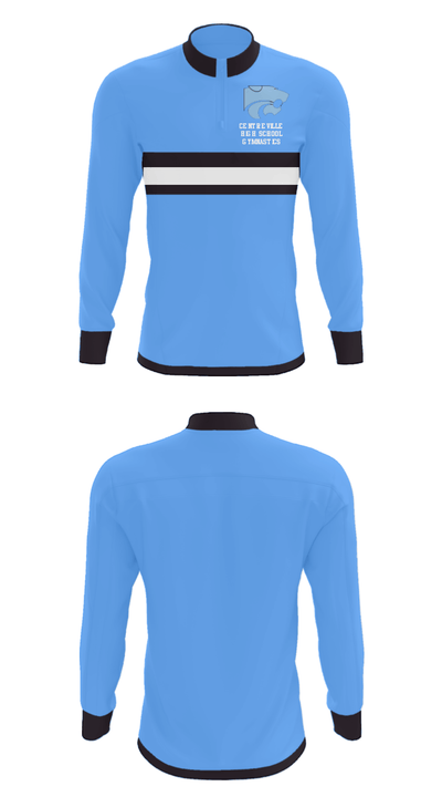 Centreville High School Gymnastics 91161928 Quarter Zip Jacket - 30