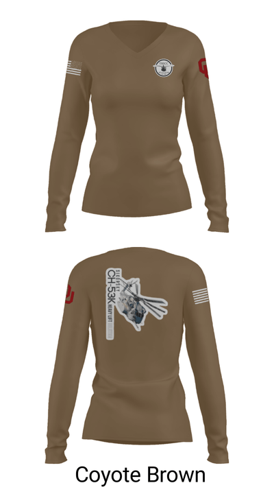 CH-53 14570002 Women's Long Sleeve V-neck Shirt - 15