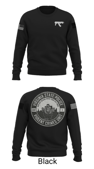Crew Neck Sweatshirt, Violent Crimes Unit, Police, Teamtime, Team time, sublimation, custom sports apparel, team uniforms, spirit wear, spiritwear, sports uniforms, custom shirts, team store, custom team store, fundraiser sports, apparel fundraiser