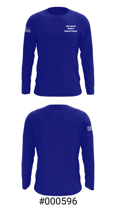 Norwood Police Department 36096793 Long Sleeve Performance Shirt - 3