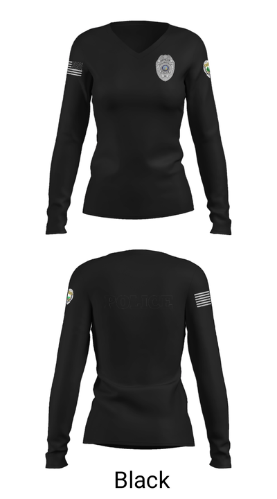 TAYLORSVILLE POLICE DEPARTMENT 5910107 Women's Long Sleeve V-neck Shirt - 23