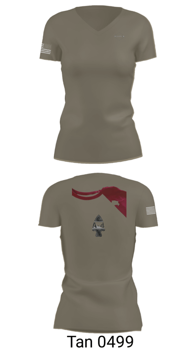 Alpha, 4, Apaches 64574803 Women's Short Sleeve V-neck Shirt - 36