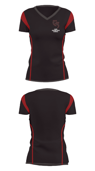 Women's Short Sleeve Vneck Shirt, Cave Spring High School, Spirit Store, Teamtime, Team time, sublimation, custom sports apparel, team uniforms, spirit wear, spiritwear, sports uniforms, custom shirts, team store, custom team store, fundraiser sports, apparel fundraiser