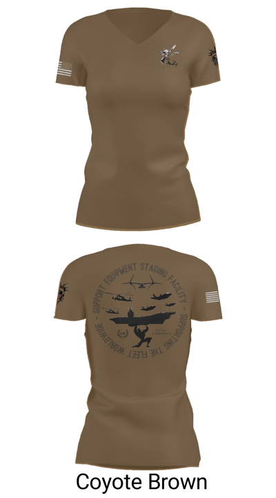 STAGING FACILITY 22010365 Women's Short Sleeve V-neck Shirt - 12
