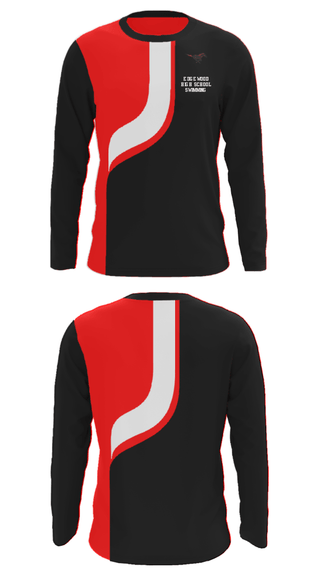 Long Sleeve Performance Shirt, Edgewood High School Swimming, Swimming, Teamtime, Team time, sublimation, custom sports apparel, team uniforms, spirit wear, spiritwear, sports uniforms, custom shirts, team store, custom team store, fundraiser sports, apparel fundraiser