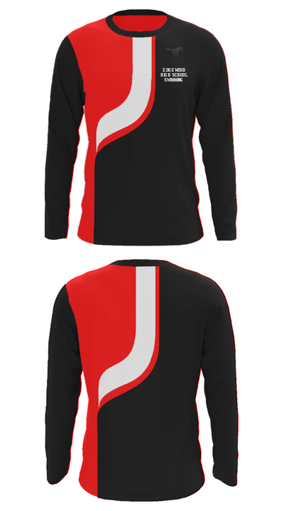 Edgewood High School Swimming 89925372 Long Sleeve Performance Shirt - 31