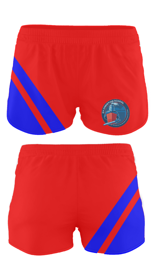 Track Shorts, GV Christian School, Spirit Store, Teamtime, Team time, sublimation, custom sports apparel, team uniforms, spirit wear, spiritwear, sports uniforms, custom shirts, team store, custom team store, fundraiser sports, apparel fundraiser