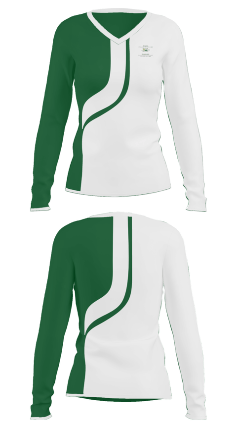 Women's Long Sleeve Vneck Shirt, Early Childhood Education Center, Spirit Store, Teamtime, Team time, sublimation, custom sports apparel, team uniforms, spirit wear, spiritwear, sports uniforms, custom shirts, team store, custom team store, fundraiser sports, apparel fundraiser