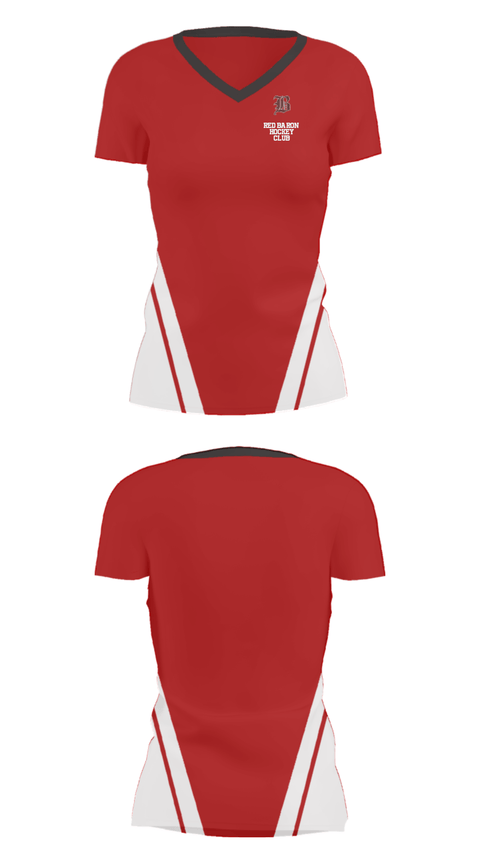 Women's Short Sleeve Vneck Shirt, Red Baron Hockey Club, Ice Hockey, Teamtime, Team time, sublimation, custom sports apparel, team uniforms, spirit wear, spiritwear, sports uniforms, custom shirts, team store, custom team store, fundraiser sports, apparel fundraiser