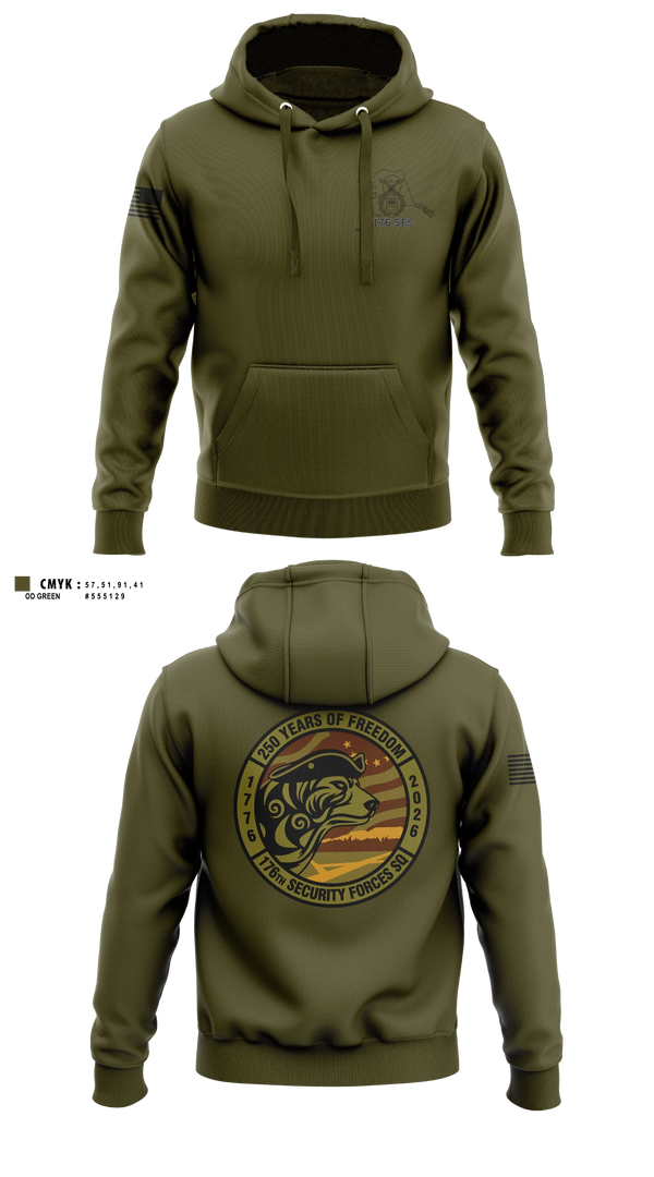 Hoodie, 176 SFS, National Guard, Teamtime, Team time, sublimation, custom sports apparel, team uniforms, spirit wear, spiritwear, sports uniforms, custom shirts, team store, custom team store, fundraiser sports, apparel fundraiser