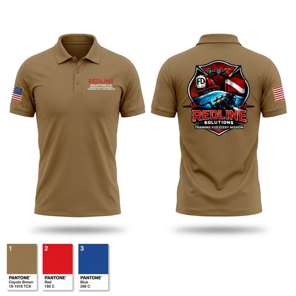 Short Sleeve Performance Polo, Redline Solutions LLC, Fire Department, Teamtime, Team time, sublimation, custom sports apparel, team uniforms, spirit wear, spiritwear, sports uniforms, custom shirts, team store, custom team store, fundraiser sports, apparel fundraiser