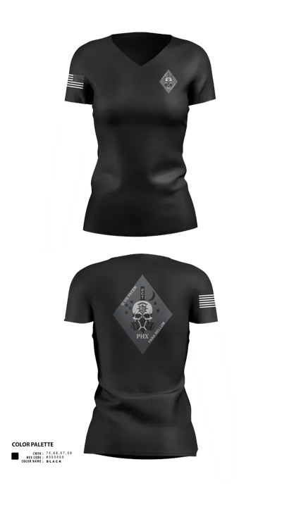 DCT Phoenix - DOJ 66533568 Women's Short Sleeve V-neck Shirt - 21