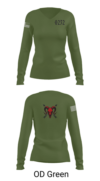 0232 89071174 Women's Long Sleeve V-neck Shirt - 57