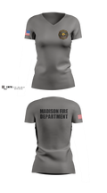 Madison Fire Department Women's Short Sleeve V-neck Shirt - 10