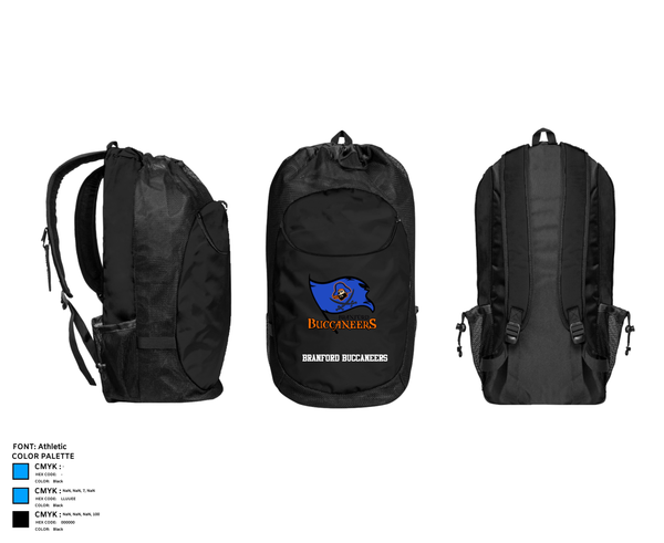 Gear Bag, Branford Buccaneers, Golf, Teamtime, Team time, sublimation, custom sports apparel, team uniforms, spirit wear, spiritwear, sports uniforms, custom shirts, team store, custom team store, fundraiser sports, apparel fundraiser