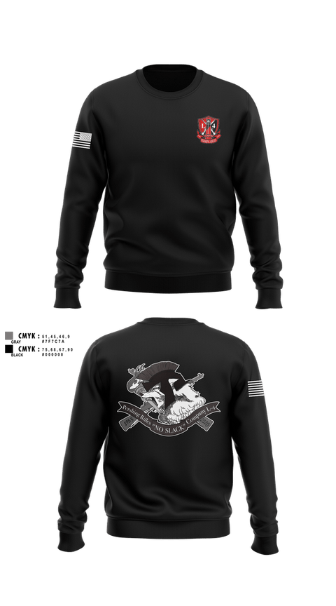 Crew Neck Sweatshirt, Pershing Rifles, Company L-4, Army, Teamtime, Team time, sublimation, custom sports apparel, team uniforms, spirit wear, spiritwear, sports uniforms, custom shirts, team store, custom team store, fundraiser sports, apparel fundraiser