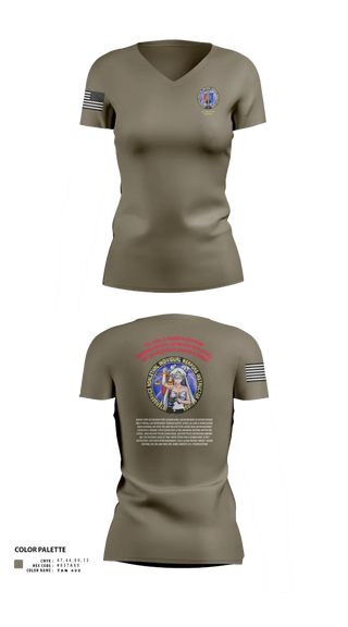 Womens Short Sleeve Vneck Shirt, Karl & Hedwig Ackermann Memorial Institute for Joint Military Intelligence and Law Enforcement Education & Training at MARDET Fort Leonard Wood, , Teamtime, Team time, sublimation, custom sports apparel, team uniforms, spirit wear, spiritwear, sports uniforms, custom shirts, team store, custom team store, fundraiser sports, apparel fundraiser