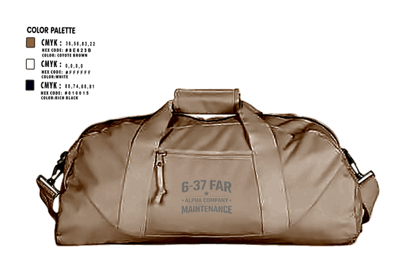 Duffle Bag, 6-37 Field Artillery, Army, Teamtime, Team time, sublimation, custom sports apparel, team uniforms, spirit wear, spiritwear, sports uniforms, custom shirts, team store, custom team store, fundraiser sports, apparel fundraiser