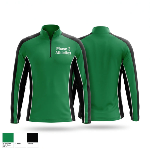 Quarter Zip Jacket, Phase 3 Athletics, Track & Field, Teamtime, Team time, sublimation, custom sports apparel, team uniforms, spirit wear, spiritwear, sports uniforms, custom shirts, team store, custom team store, fundraiser sports, apparel fundraiser
