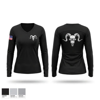 Womens Long Sleeve Vneck Shirt, RRAM West Coast, Navy, Teamtime, Team time, sublimation, custom sports apparel, team uniforms, spirit wear, spiritwear, sports uniforms, custom shirts, team store, custom team store, fundraiser sports, apparel fundraiser