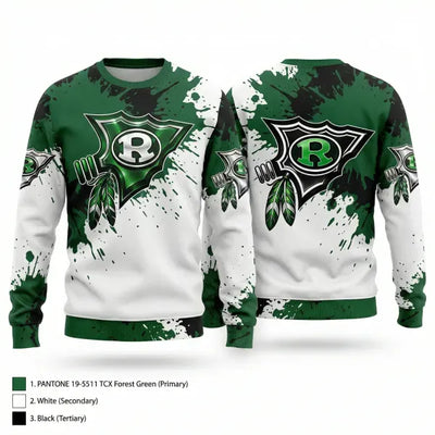 Ridley Green Raiders Girls Flag Football 540718 Crew Neck Sweatshirt - 1