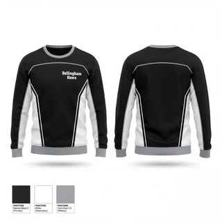Crew Neck Sweatshirt, Bellingham Hawx, Men's Lacrosse, Teamtime, Team time, sublimation, custom sports apparel, team uniforms, spirit wear, spiritwear, sports uniforms, custom shirts, team store, custom team store, fundraiser sports, apparel fundraiser