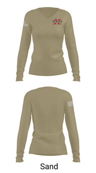 SPRINX FIRE PROTECTION 22334846 Women's Long Sleeve V-neck Shirt - 97