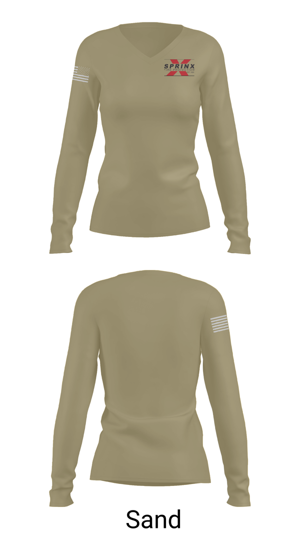 Womens Long Sleeve Vneck Shirt, SPRINX FIRE PROTECTION, , Teamtime, Team time, sublimation, custom sports apparel, team uniforms, spirit wear, spiritwear, sports uniforms, custom shirts, team store, custom team store, fundraiser sports, apparel fundraiser