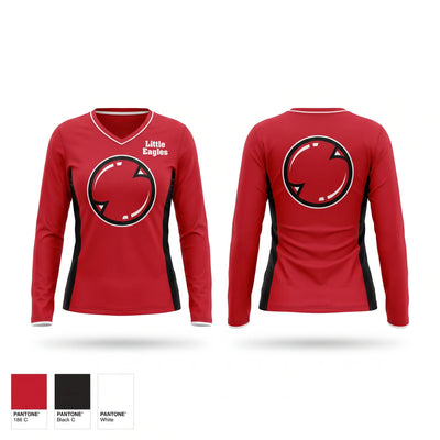 Little Eagles Women's Long Sleeve V-neck Shirt - 1