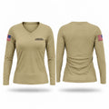 Crystal Lake Fire Department Women's Long Sleeve V-neck Shirt - 1