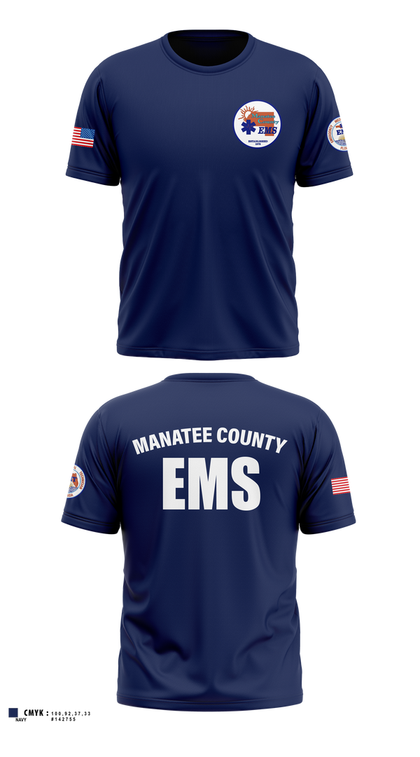 Manatee County EMS 6913136 Old School Cotton Feel Shirt - 6