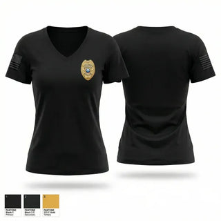 Womens Short Sleeve Vneck Shirt, Middleton Police Department, Police, Teamtime, Team time, sublimation, custom sports apparel, team uniforms, spirit wear, spiritwear, sports uniforms, custom shirts, team store, custom team store, fundraiser sports, apparel fundraiser