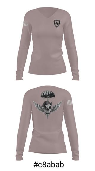 Women's Long Sleeve Vneck Shirt, , Army, Teamtime, Team time, sublimation, custom sports apparel, team uniforms, spirit wear, spiritwear, sports uniforms, custom shirts, team store, custom team store, fundraiser sports, apparel fundraiser