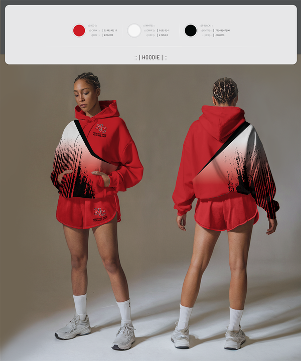 Hoodie, North Clay Junior High School Cheer, Cheer, Teamtime, Team time, sublimation, custom sports apparel, team uniforms, spirit wear, spiritwear, sports uniforms, custom shirts, team store, custom team store, fundraiser sports, apparel fundraiser