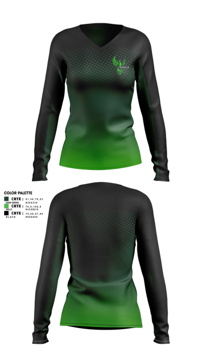 Phoenix 89968926 Women's Long Sleeve V-neck Shirt - 3