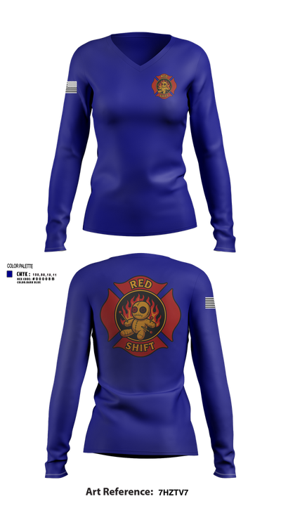 City of Lake Geneva Fire Department 76395935 Women's Long Sleeve V-neck Shirt - 102