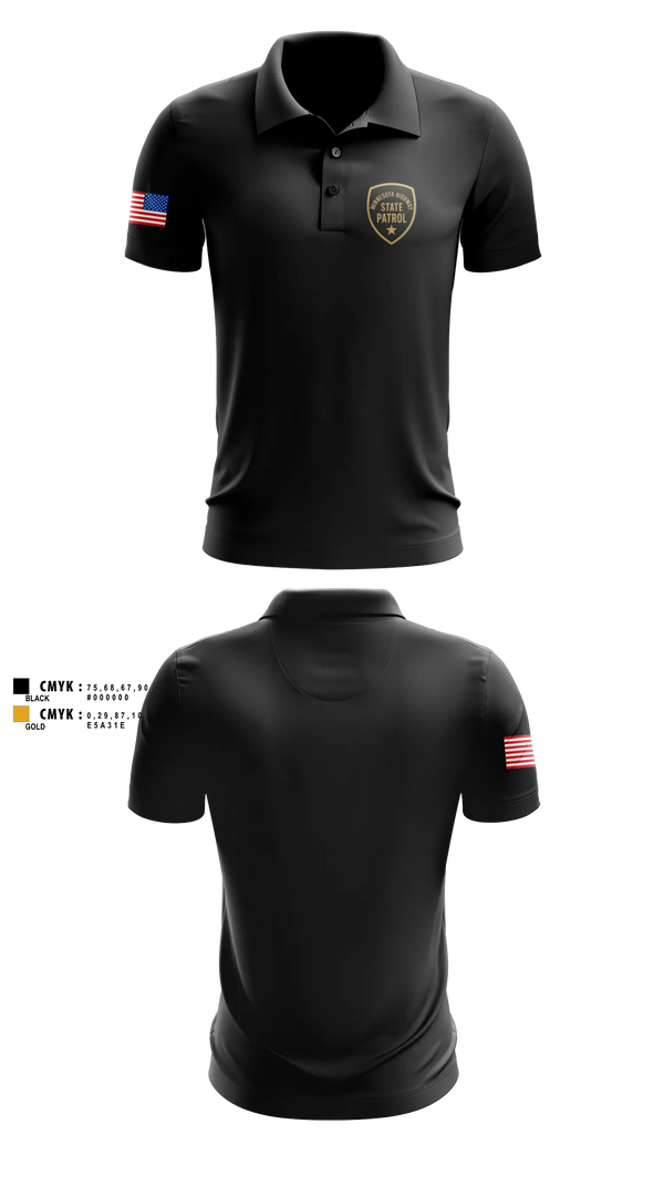 Short Sleeve Performance Polo, Minnesota State Patrol, Police, Teamtime, Team time, sublimation, custom sports apparel, team uniforms, spirit wear, spiritwear, sports uniforms, custom shirts, team store, custom team store, fundraiser sports, apparel fundraiser