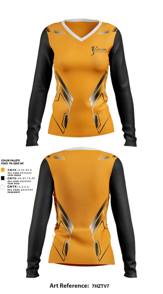 Womens Long Sleeve Vneck Shirt, State Line Volleyball, Women's Volleyball, Teamtime, Team time, sublimation, custom sports apparel, team uniforms, spirit wear, spiritwear, sports uniforms, custom shirts, team store, custom team store, fundraiser sports, apparel fundraiser