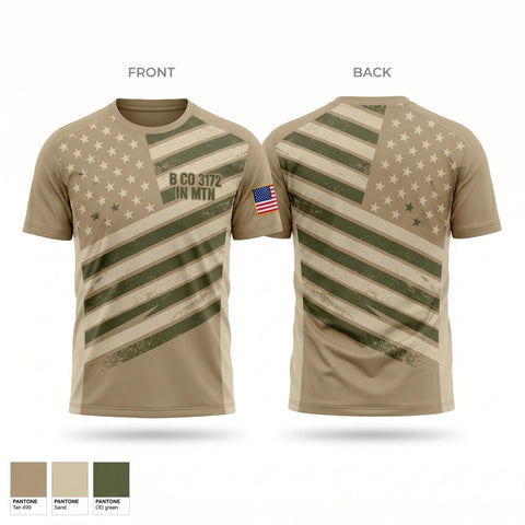 Short Sleeve Performance Shirt, B CO 3-172 IN (MTN), National Guard, Teamtime, Team time, sublimation, custom sports apparel, team uniforms, spirit wear, spiritwear, sports uniforms, custom shirts, team store, custom team store, fundraiser sports, apparel fundraiser