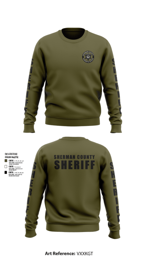 Crew Neck Sweatshirt, Sherman Co SO Kansas, Police, Teamtime, Team time, sublimation, custom sports apparel, team uniforms, spirit wear, spiritwear, sports uniforms, custom shirts, team store, custom team store, fundraiser sports, apparel fundraiser