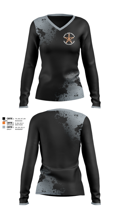 Eastlake North Cross Country 39932009 Women's Long Sleeve V-neck Shirt - 4