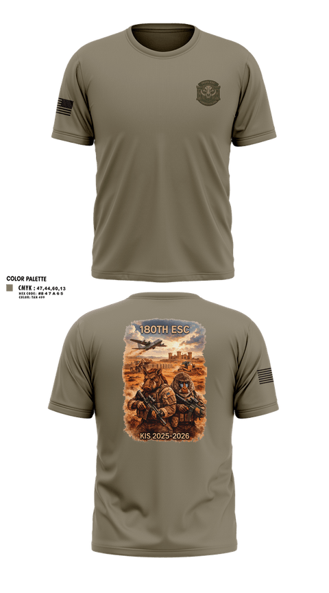 Short Sleeve Performance Shirt, 180th ESC Kismayo, Army, Teamtime, Team time, sublimation, custom sports apparel, team uniforms, spirit wear, spiritwear, sports uniforms, custom shirts, team store, custom team store, fundraiser sports, apparel fundraiser