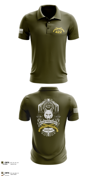 Short Sleeve Performance Polo, 422nd Military Police Company, Army, Teamtime, Team time, sublimation, custom sports apparel, team uniforms, spirit wear, spiritwear, sports uniforms, custom shirts, team store, custom team store, fundraiser sports, apparel fundraiser