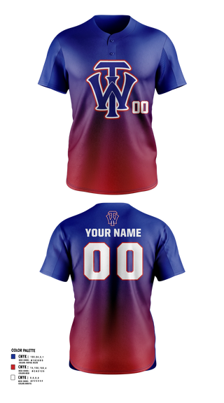 Two Button Softball Jersey, W.I.T., Softball, Teamtime, Team time, sublimation, custom sports apparel, team uniforms, spirit wear, spiritwear, sports uniforms, custom shirts, team store, custom team store, fundraiser sports, apparel fundraiser