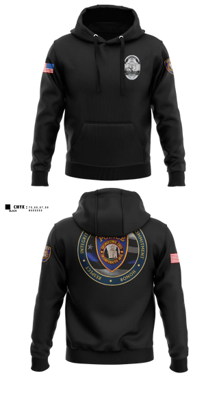 Hoodie, Georgetown Police Department, Police, Teamtime, Team time, sublimation, custom sports apparel, team uniforms, spirit wear, spiritwear, sports uniforms, custom shirts, team store, custom team store, fundraiser sports, apparel fundraiser