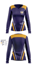 Hampton Hornets 52887171 Women's Long Sleeve V-neck Shirt - 2