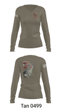 655 TC ROAD DAWGS 25369811 Women's Long Sleeve V-neck Shirt - 11