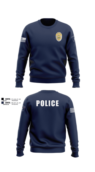Crew Neck Sweatshirt, McCordsville Police Department, Police, Teamtime, Team time, sublimation, custom sports apparel, team uniforms, spirit wear, spiritwear, sports uniforms, custom shirts, team store, custom team store, fundraiser sports, apparel fundraiser