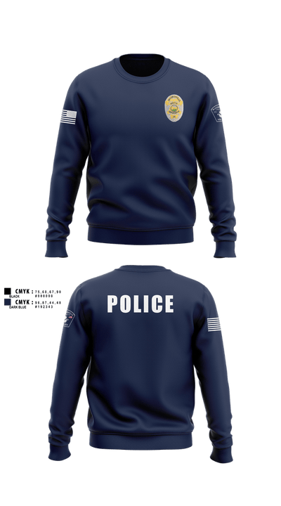 McCordsville Police Department 1417548 Crew Neck Sweatshirt - 4